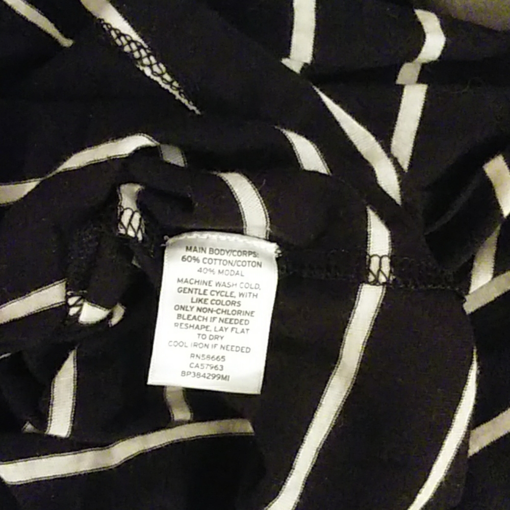 bp Nordstrom top black/white long sleeve, NWOT, XS - Picture 8 of 8